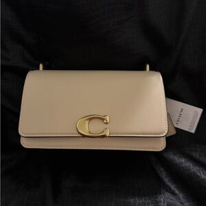 Coach Cream Crossbody Bandit Bag with Gold Accent